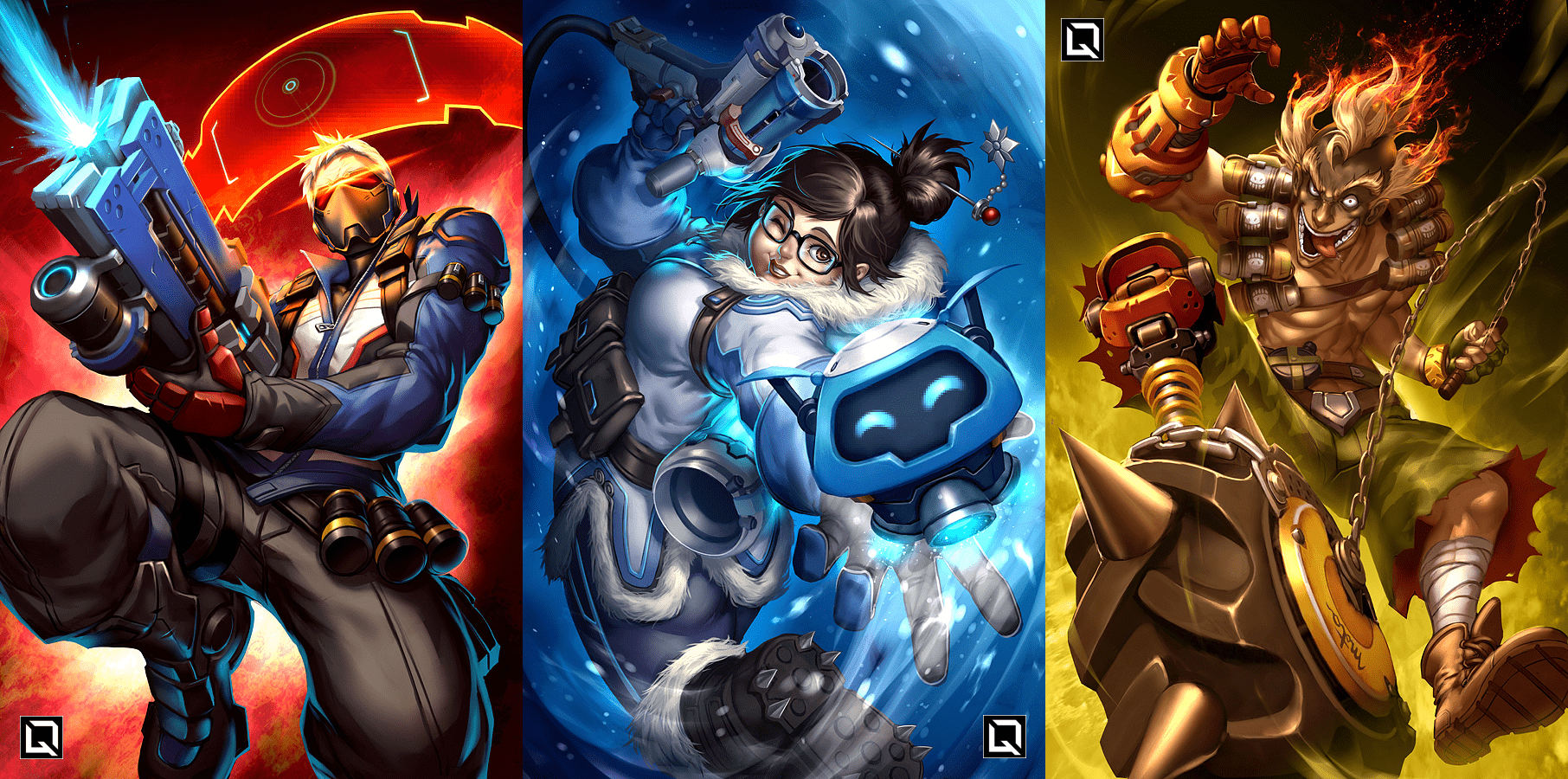 1812x900 Here's some badass Overwatch wallpaper for your 'puter screens