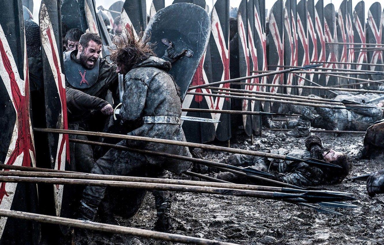 1332x850 Wallpaper Game of Thrones, shield, warrior, spear, HBO, 6 season