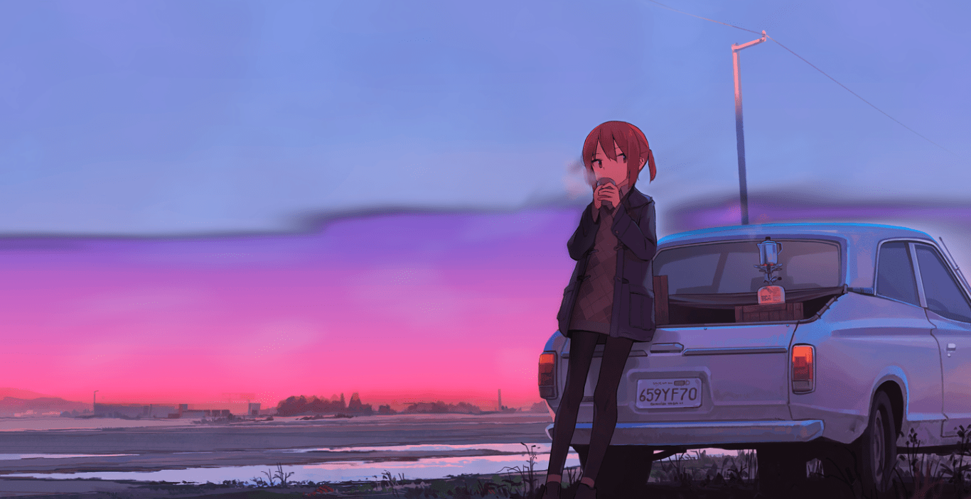 1366x703 Anime Lo Fi Wallpaper