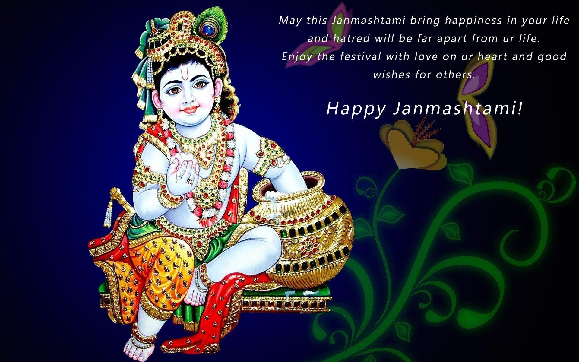 1920x1200 Wish You Krishna Happy Janmashtami Wallpaper Janmashtami Date 2019