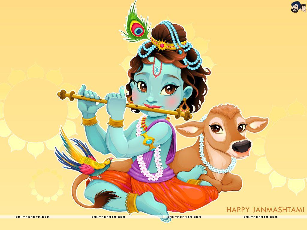 1024x768 Janmashtami Wallpaper
