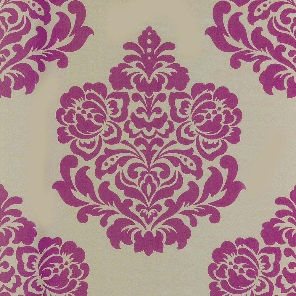 1000x1000 Damask Wallpaper Pink Designer Selection Indulge Rich Gold Berry
