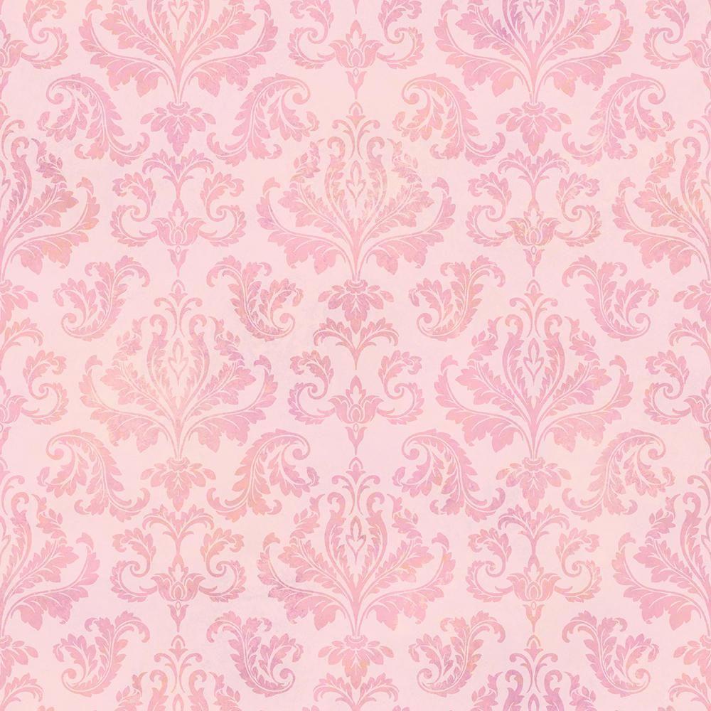 1000x1000 Svetlana Pink Tie Dye Modern Damask Wallpaper Sample. Damask