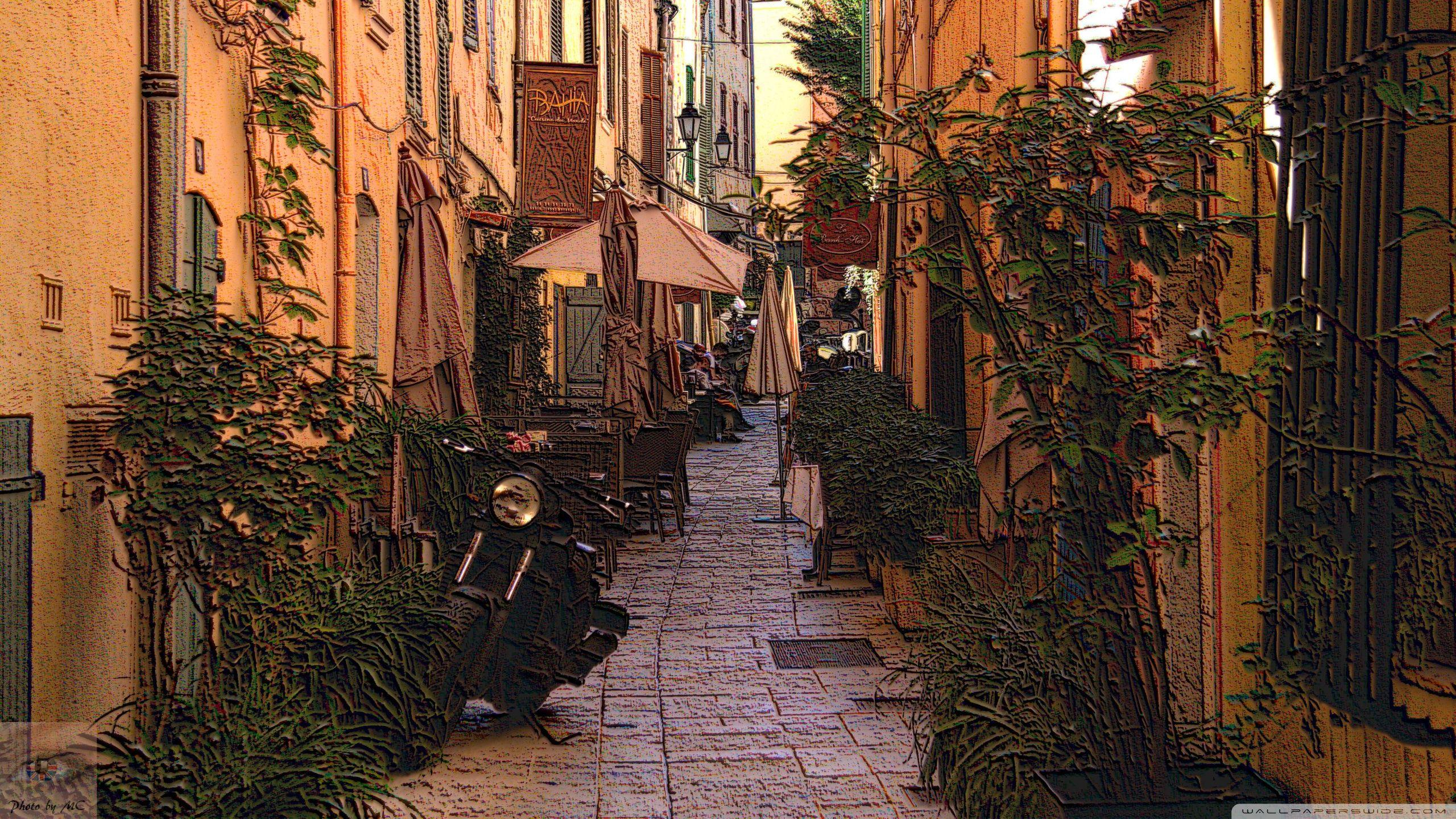 2560x1440 Ruelle, Saint Tropez France Ultra HD Desktop Background Wallpaper