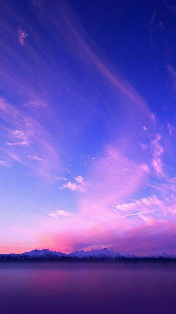 700x1244 iPhone Wallpaper. Sky, Blue, Afterglow, Cloud, Horizon, Purple