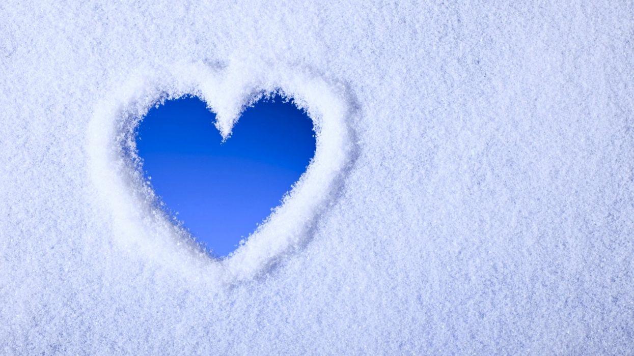 1245x700 Snow art sky blue white emotions hearts wallpaperx2160