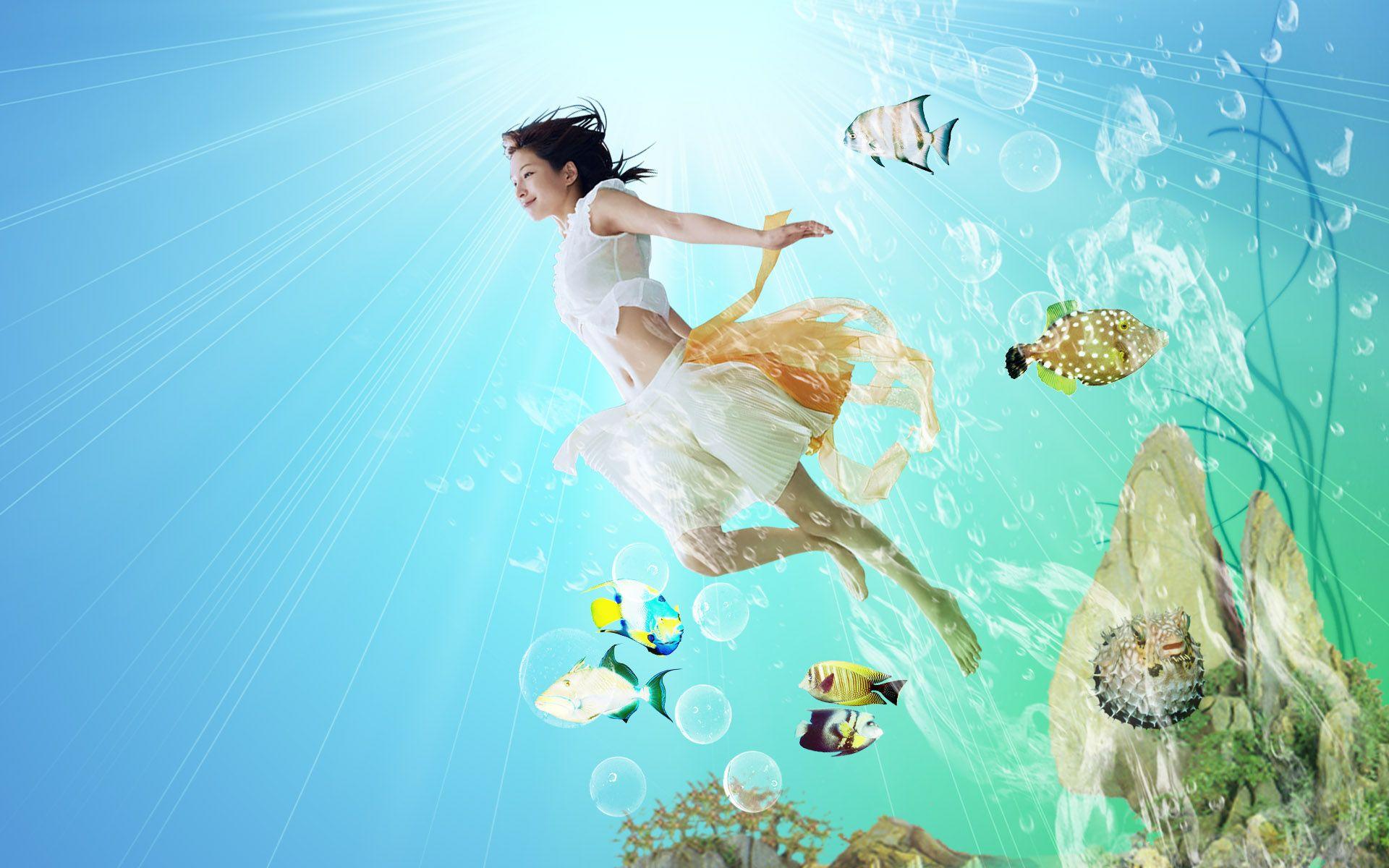 1920x1200 Sea fish wallpaper download