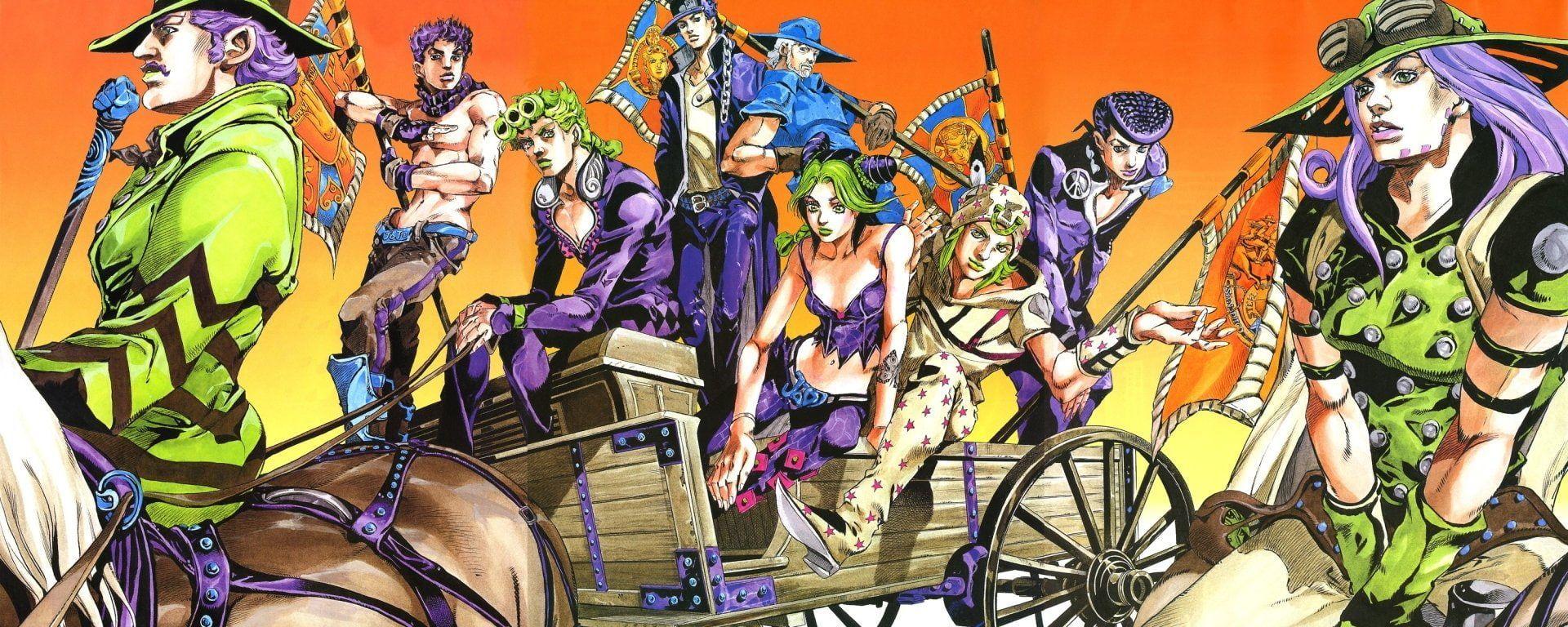 1920x768 Anime Jojo's Bizarre Adventure Giorno Giovanna Gyro Zeppeli Johnny