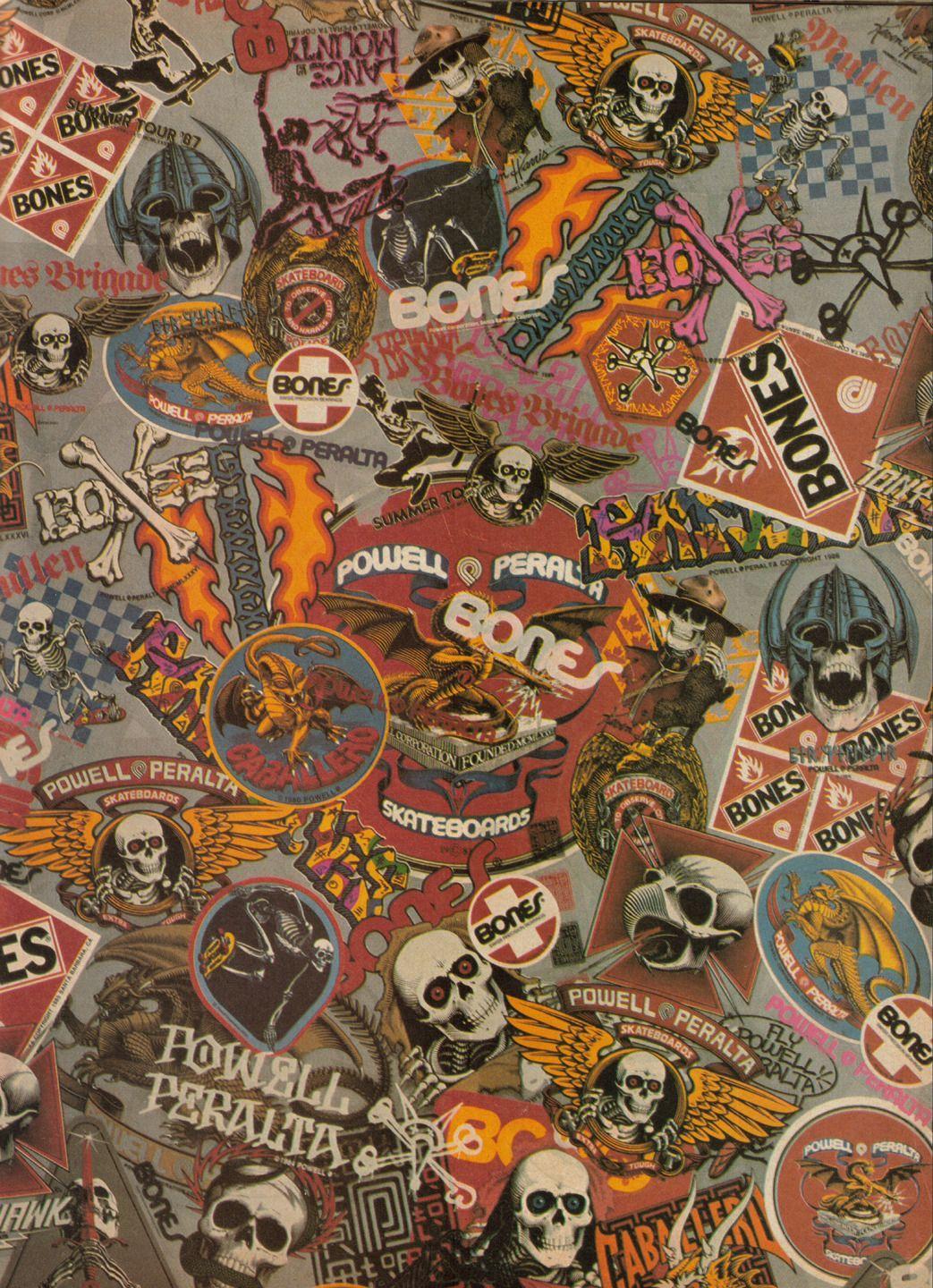 1043x1440 Powell Peralta vintage stickers pins and posters. Sticker bomb