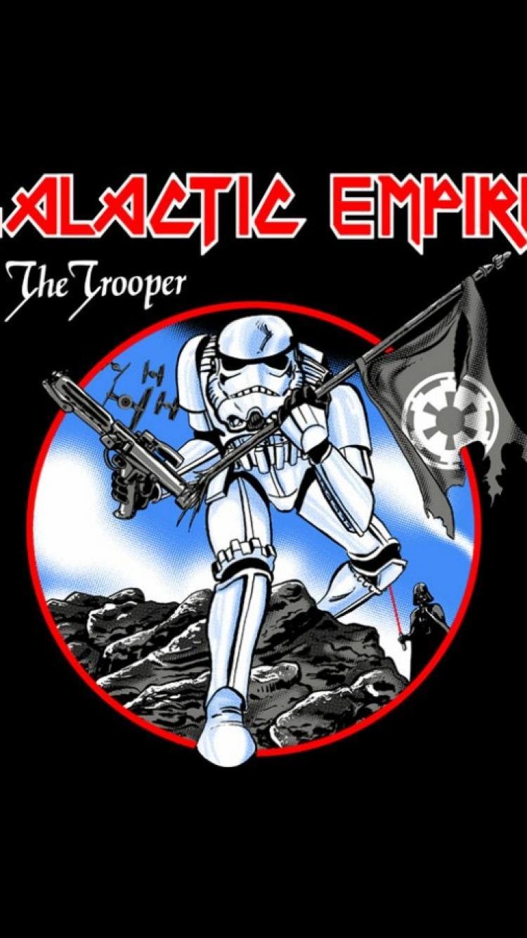 750x1334 Star wars minimalistic stormtroopers funny iron maiden trooper