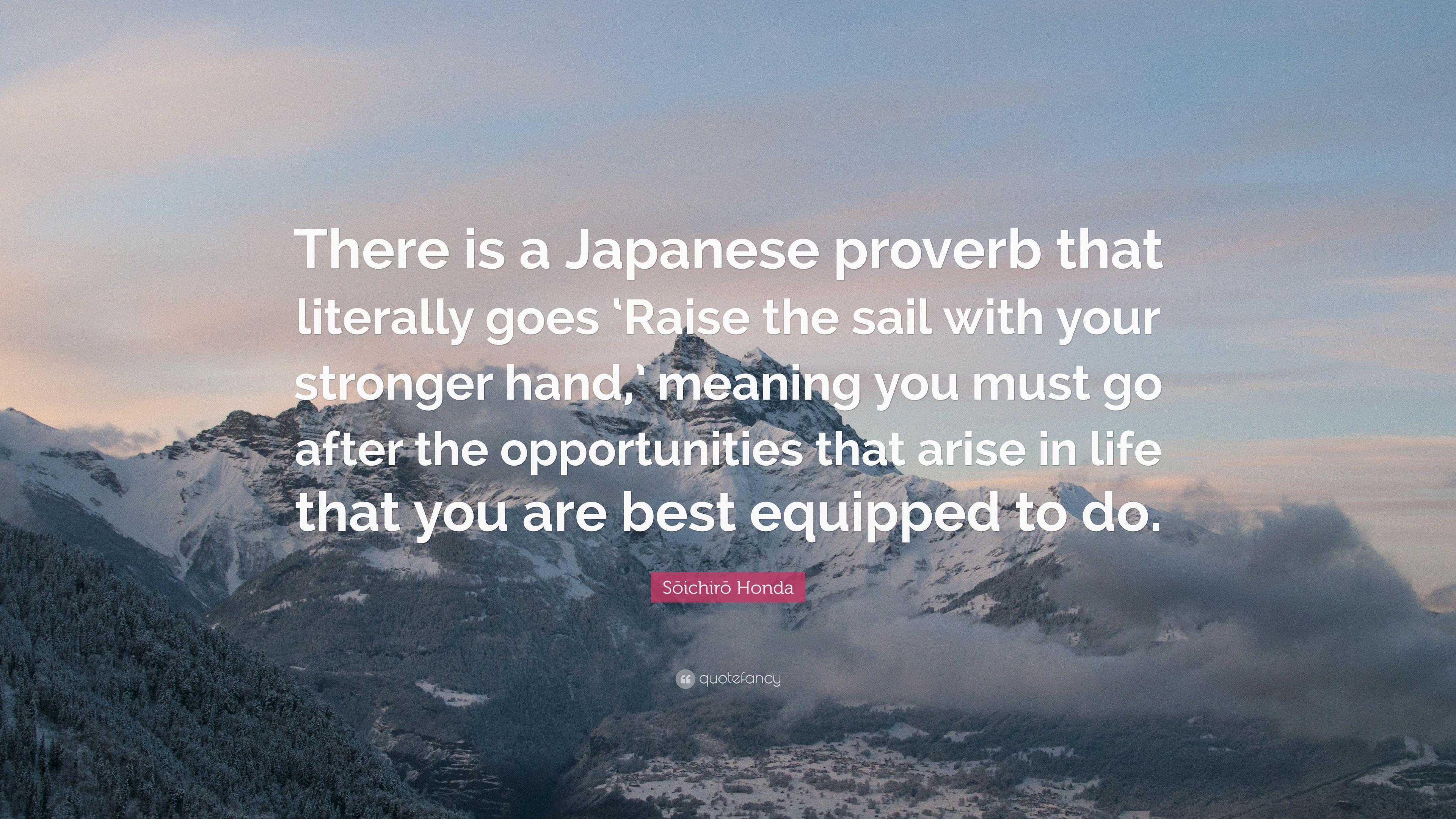 3840x2160 Sōichirō Honda Quote: “There is a Japanese proverb that literally
