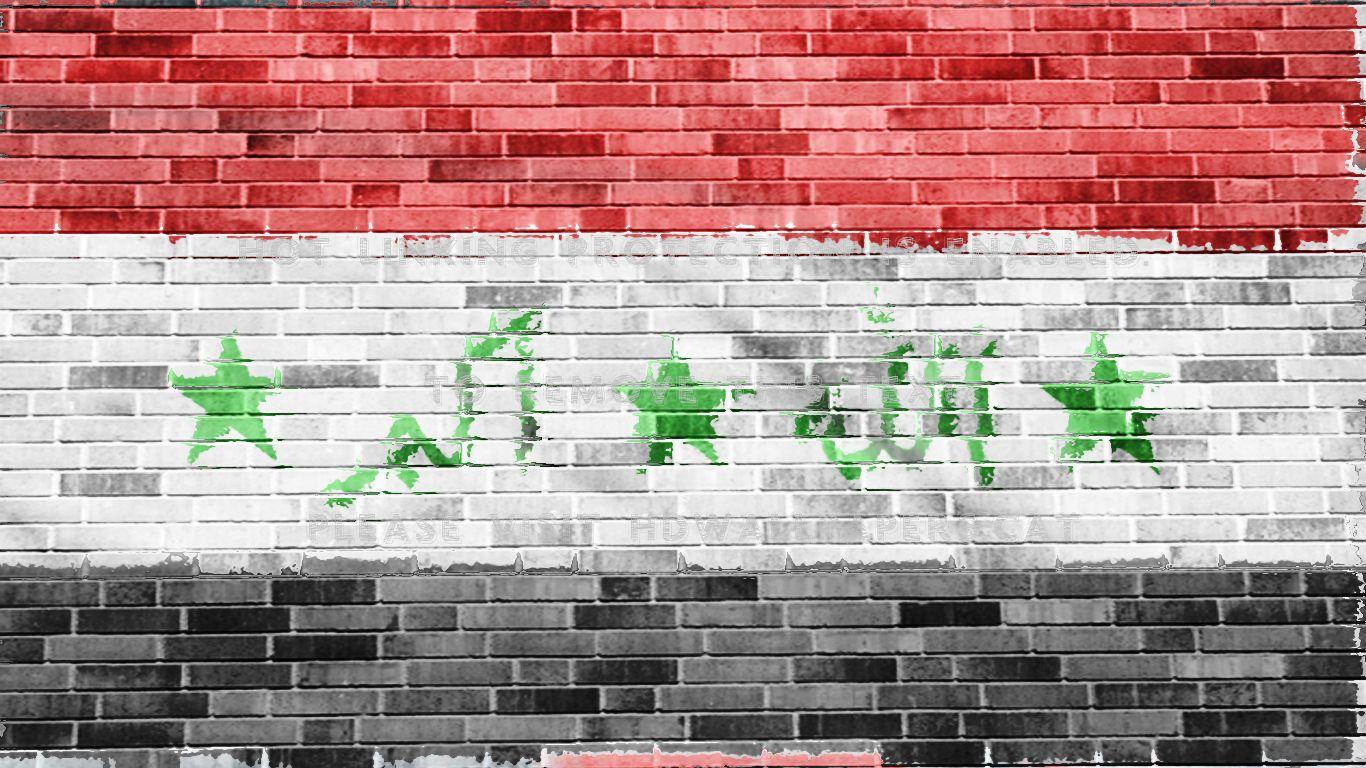 1366x768 iraqi flag wall people political