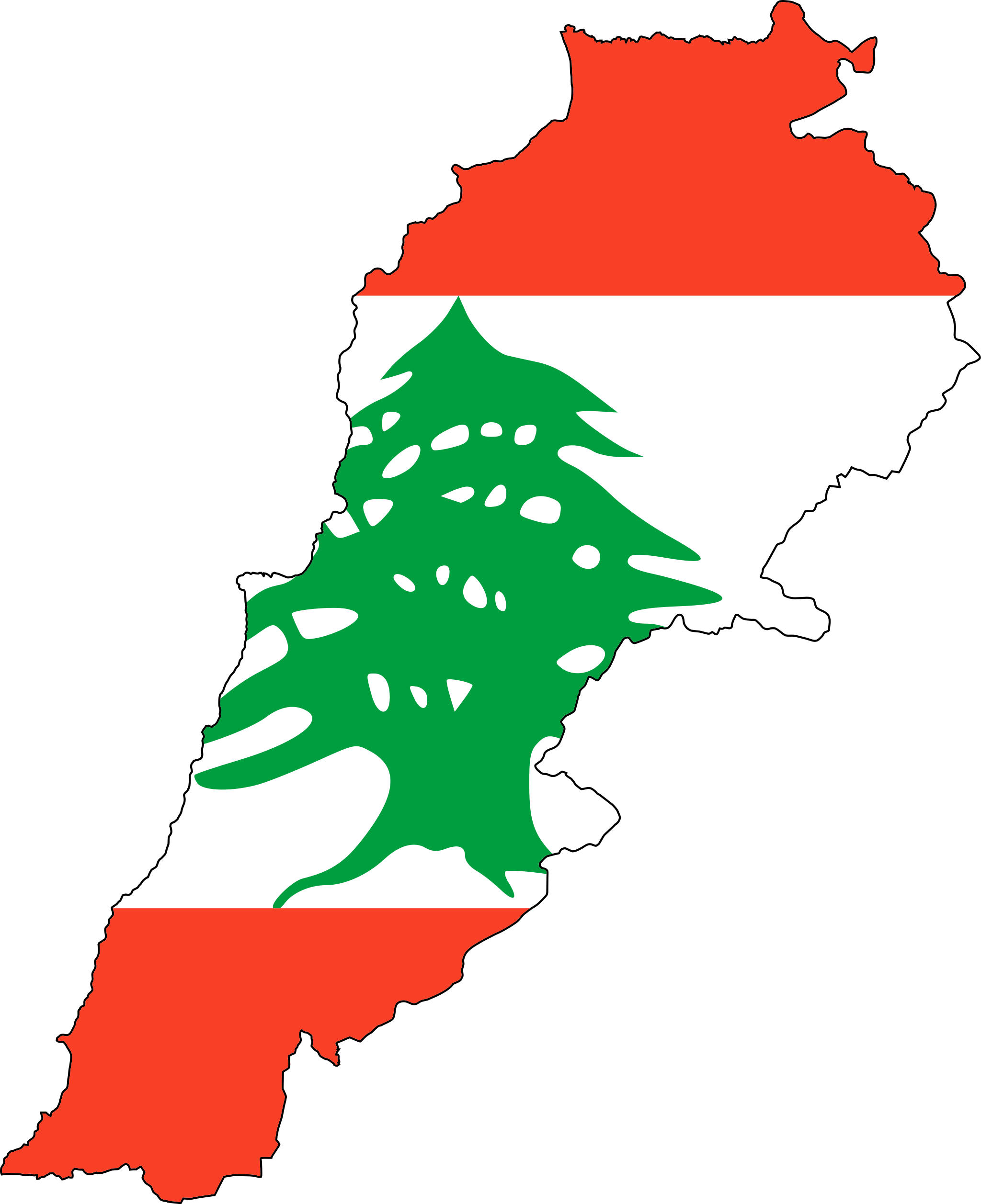 2048x2515 Lebanon Flag Map.net Lebanon is bordered