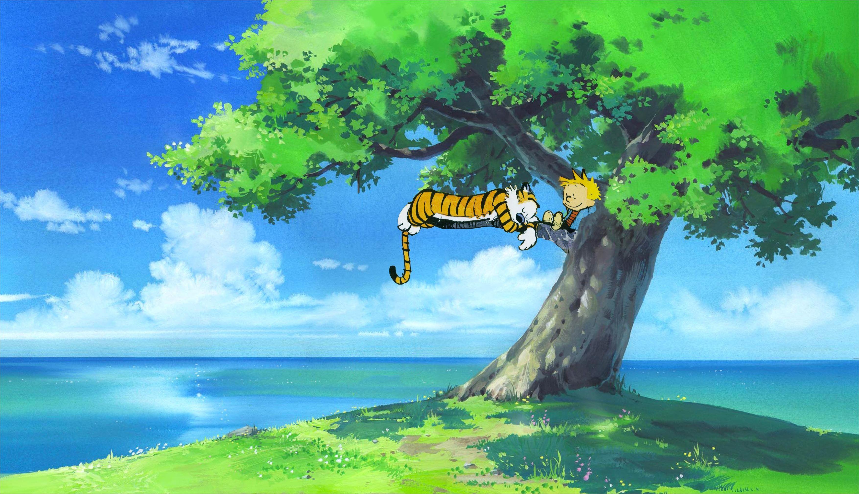 3510x2019 Zendha: Calvin And Hobbes Wallpaper Desktop
