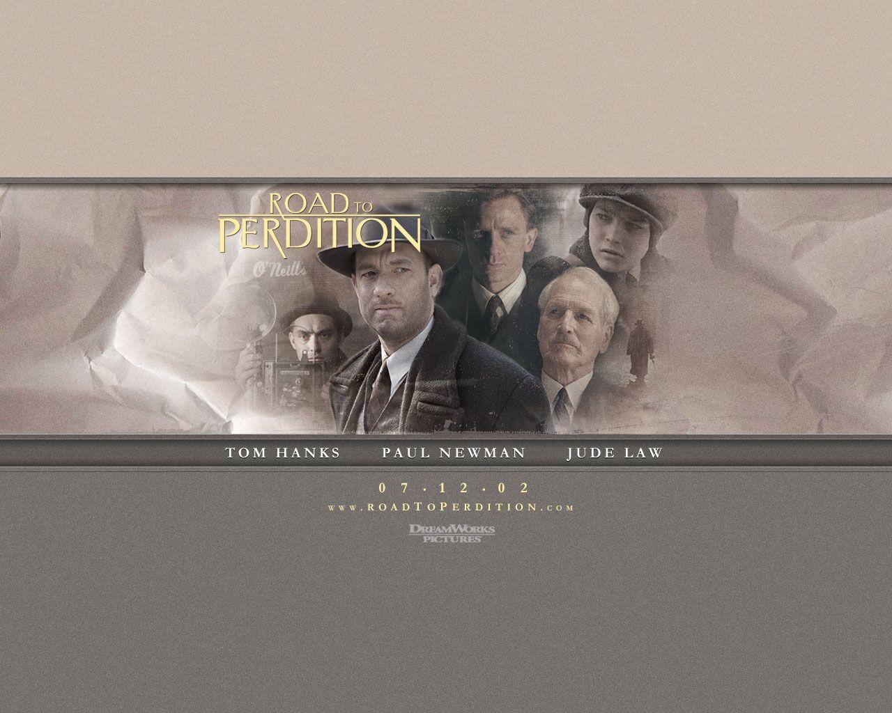 1280x1024 Road to Perdition, Tom Hanks, Paul Newman, Jude Law < Movies