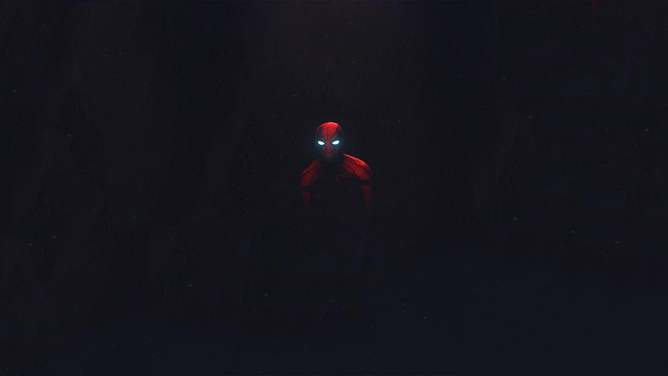 1366x768 Download Spider Man, Dark And Minimalist, Art Wallpaper, 1366x Tablet, Laptop