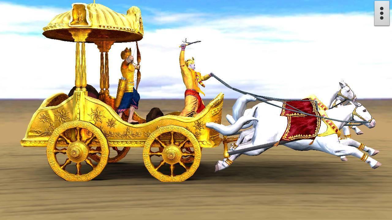 1280x720 3D Krishna Arjuna Rath Live Wallpaper for Android