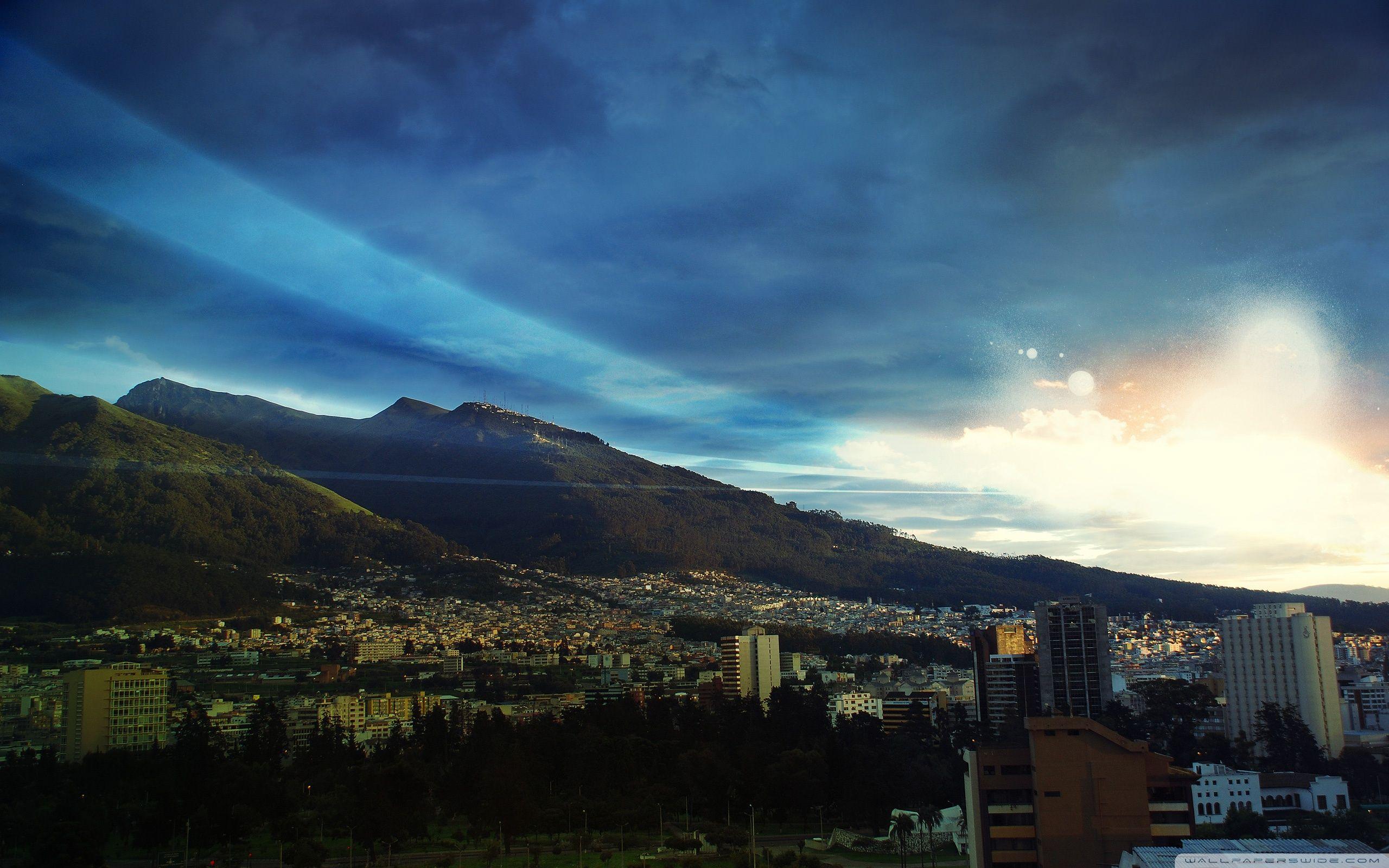 2560x1600 Mountain City Ultra HD Desktop Background Wallpaper for 4K UHD TV