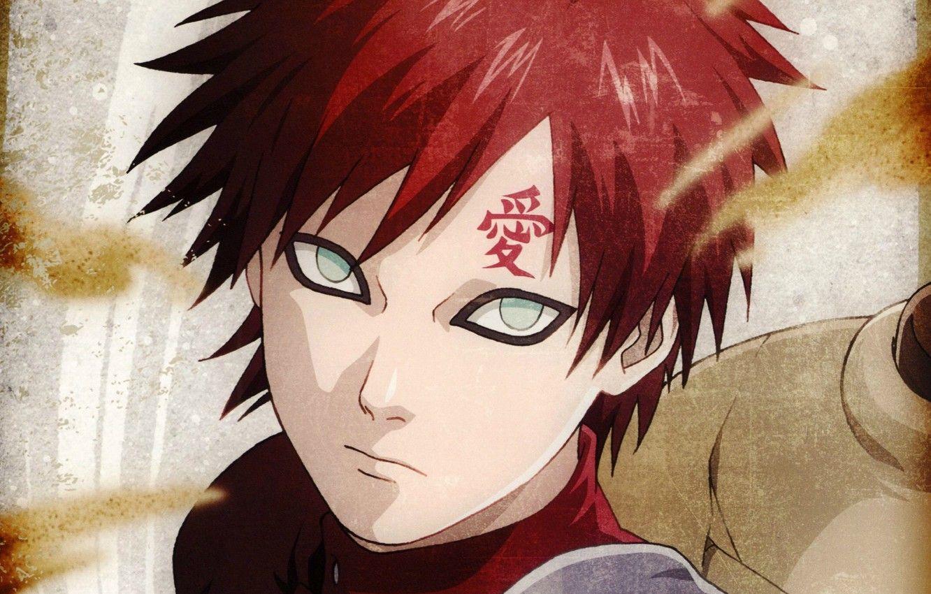 1332x850 Wallpaper sand, eyes, look, face, tattoo, ninja, ninja, red hair, Naruto Shippuden, Gaara, Naruto shippuuden image for desktop, section сёнэн