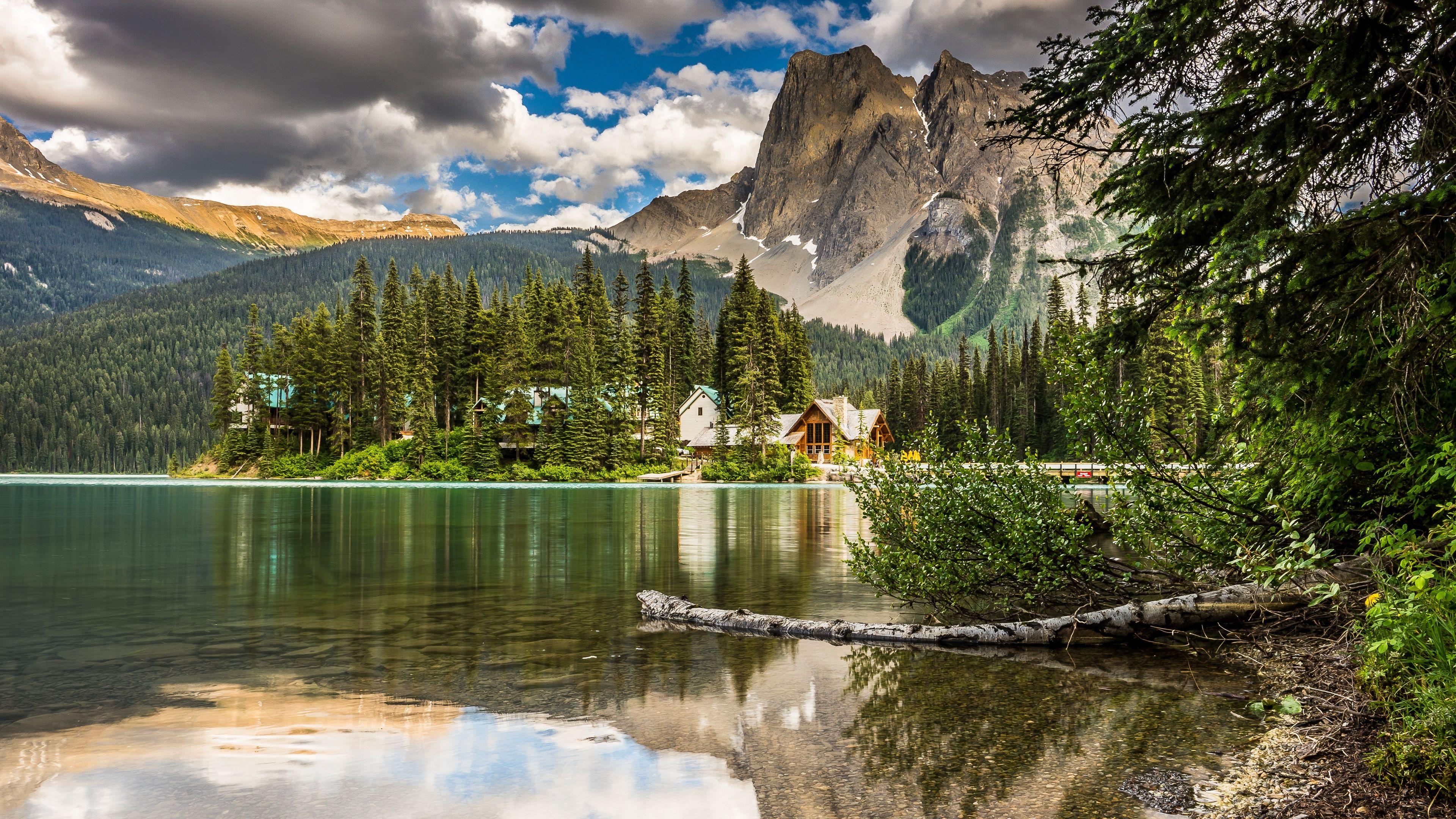 3840x2160 Picture Canada Yoho National Park, Emerald Lake Lodge 3840x2160