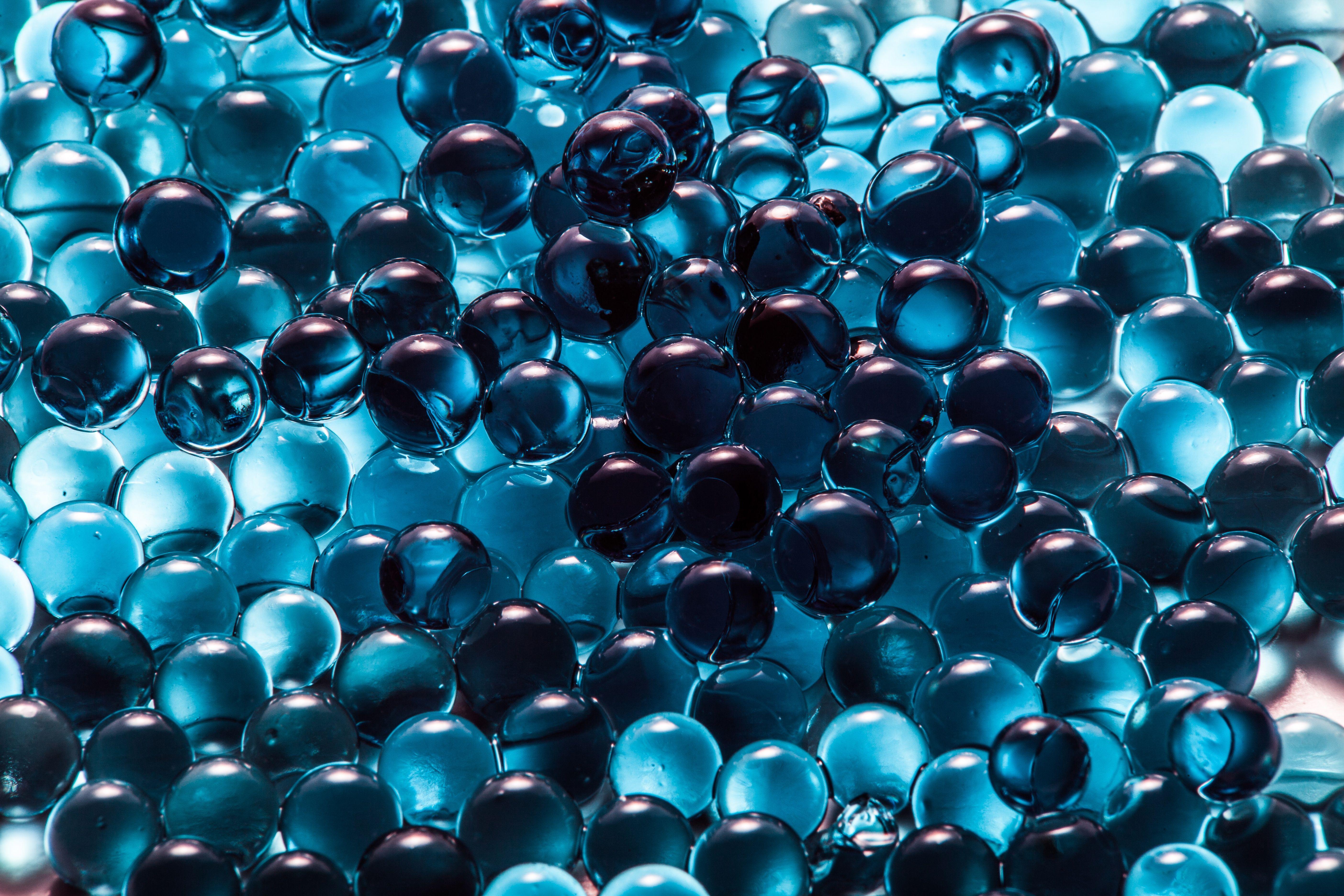 5616x3744 Abstract balls blue spheres wallpaperx3744