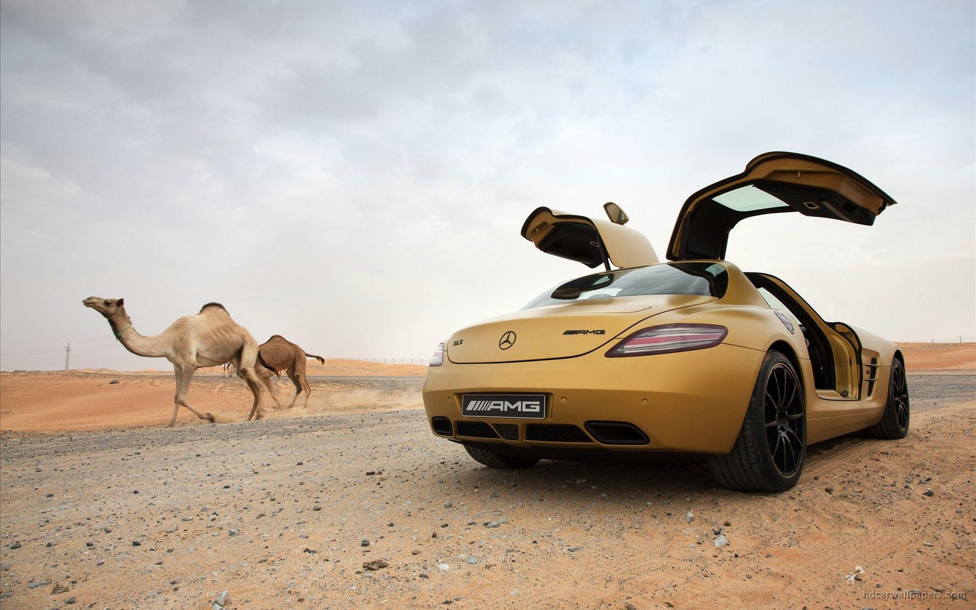 1920x1200 Mercedes Benz SLS AMG Desert Gold 4 Wallpaper. HD Car