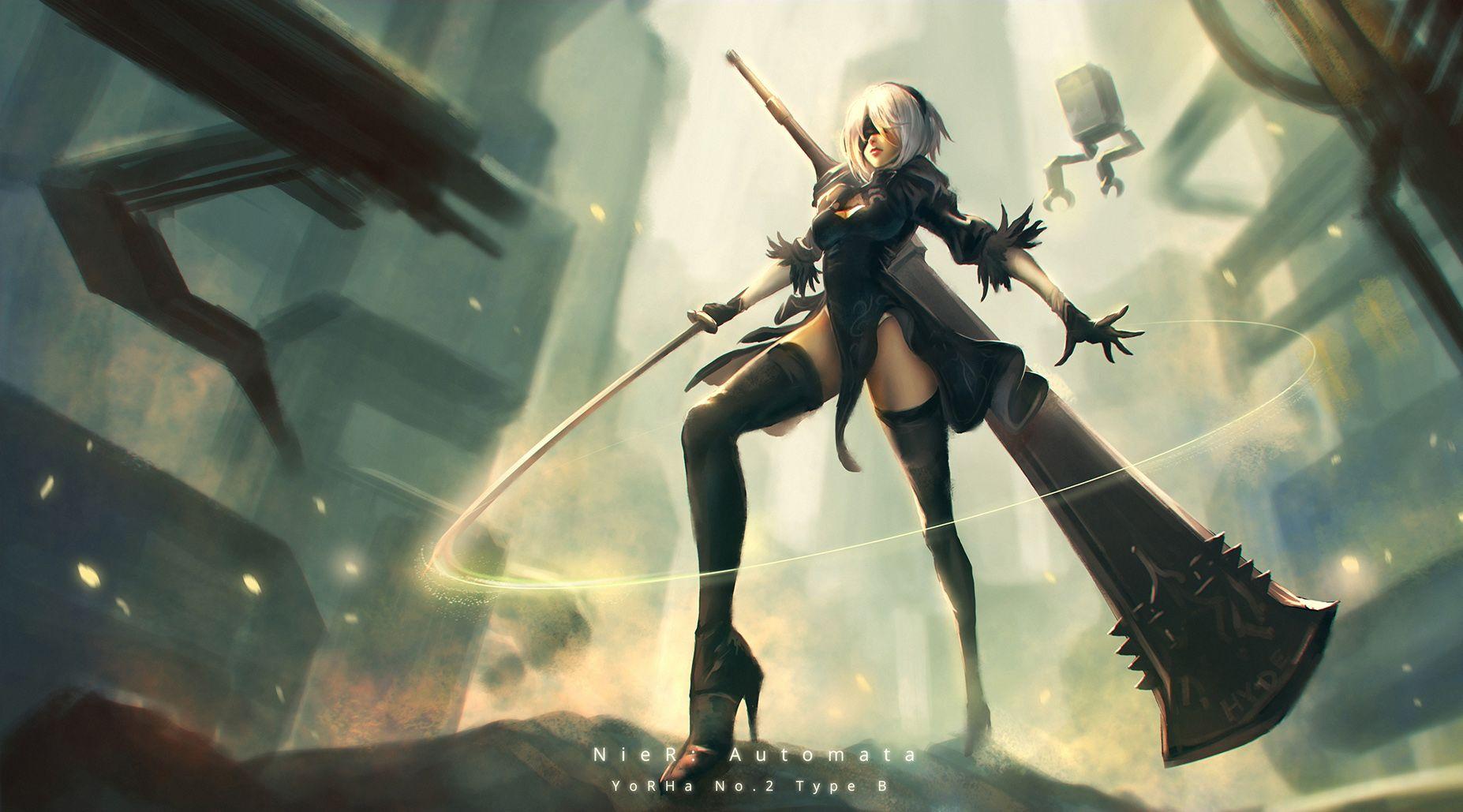1854x1029 NieR : YoRHa No.2 Type B HD Wallpaper 2020