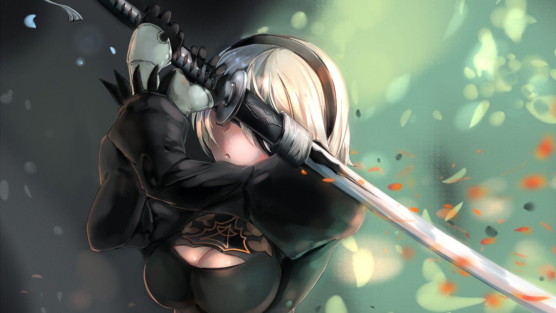 Cyberpunk 2077 Girl Samurai Jacket Nier 2B HD 4K Wallpaper #8.2207