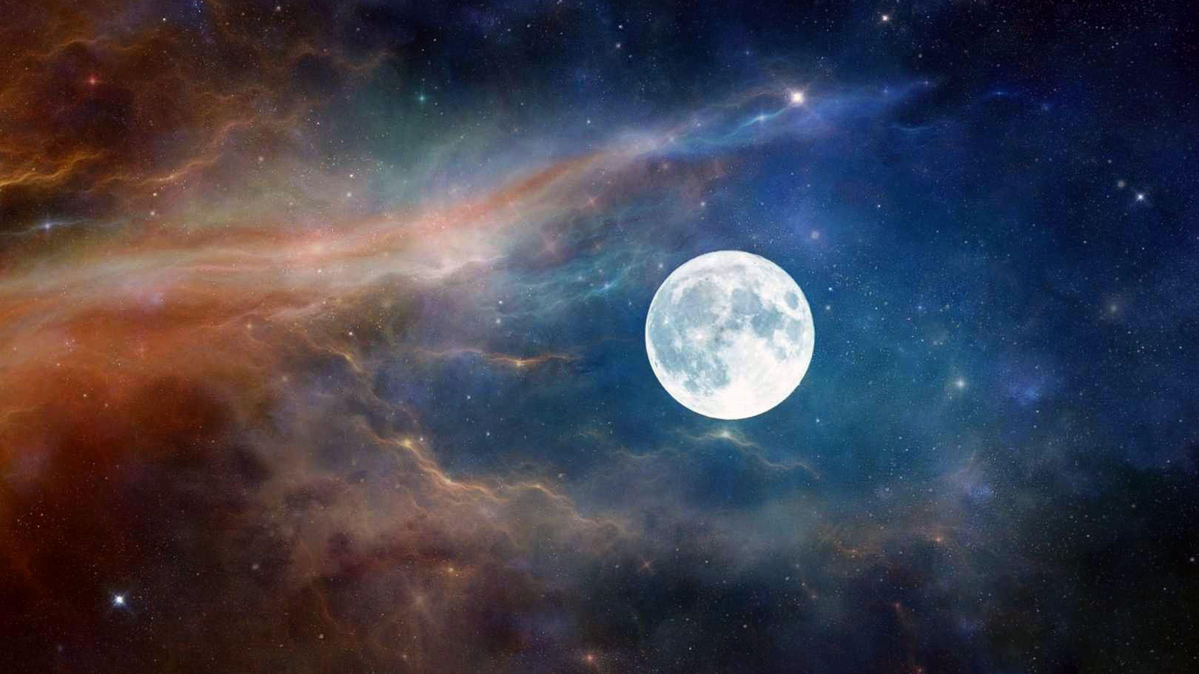3840x2160 Moon Astronaut Nature Clouds Space 4k HD 4k Wallpaper