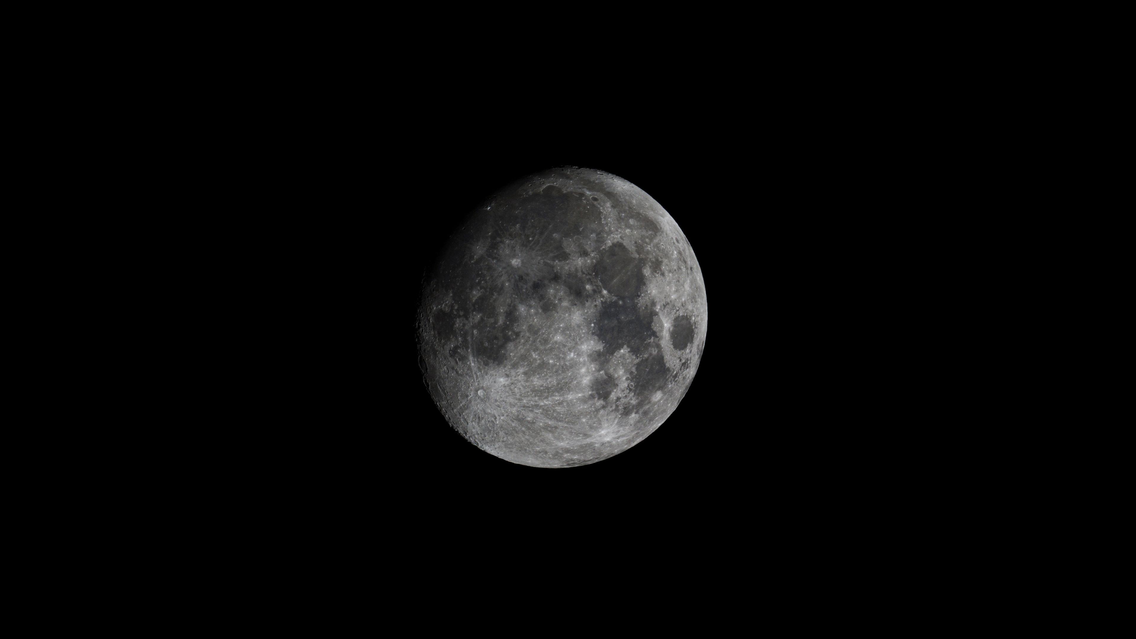 3840x2160 Download Moon, planet, monochrome wallpaper, 3840x 4K UHD 16