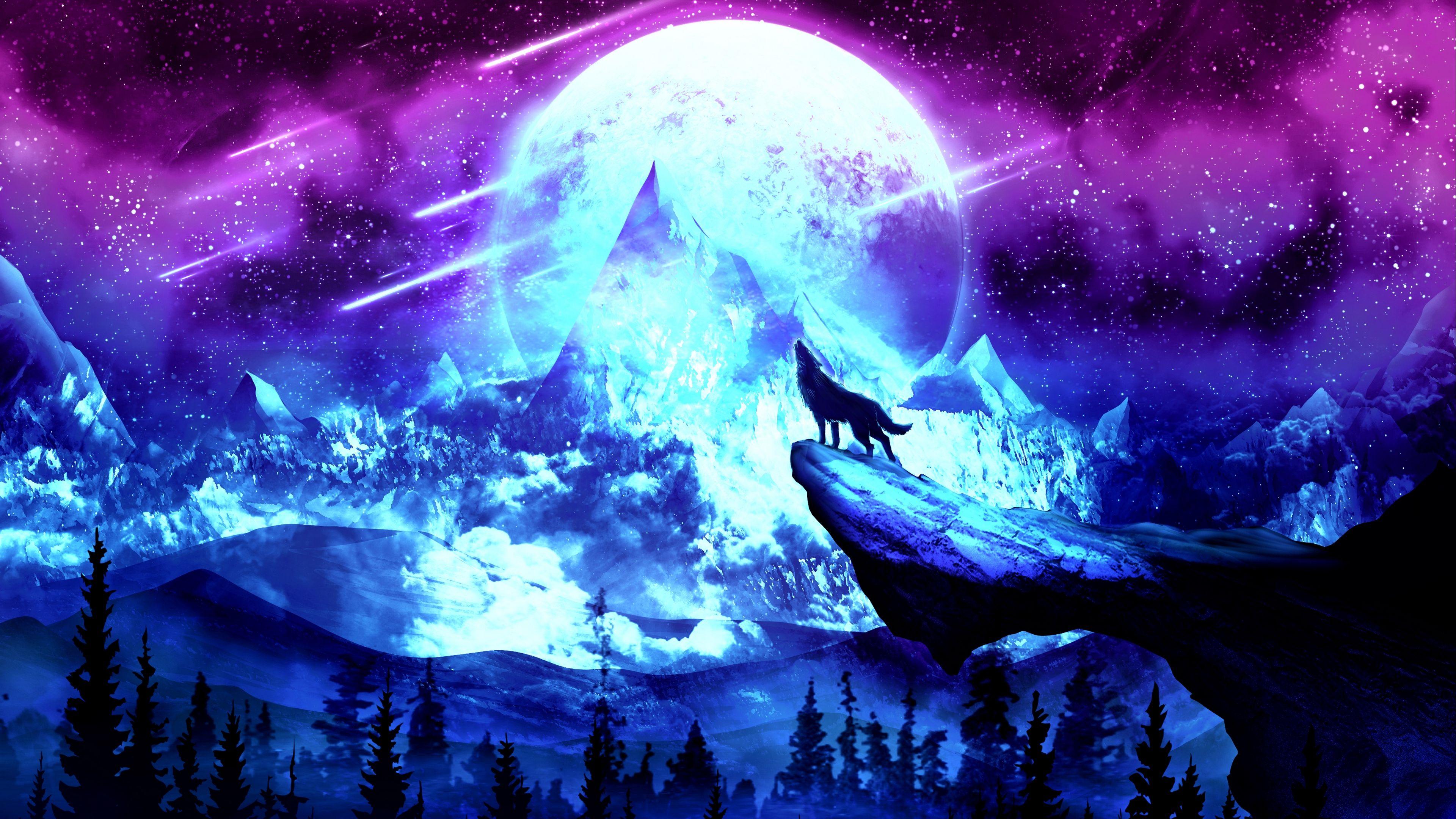 3840x2160 Wolf moon [3840x2160]