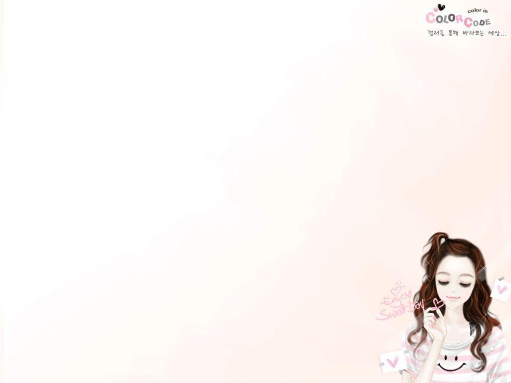 1024x768 Anime Korea Cute Wallpaper HD