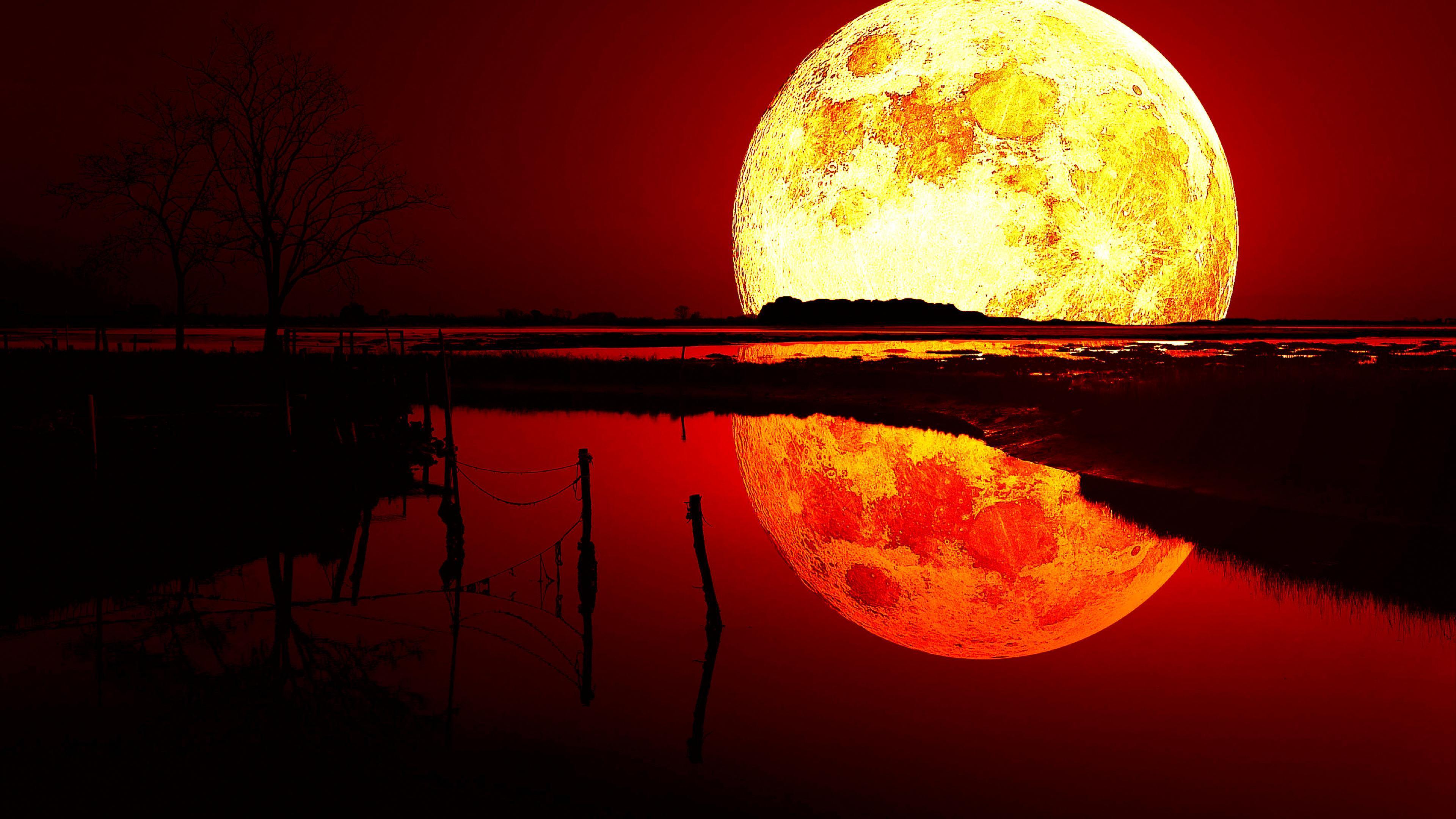 3840x2160 Moon 4k Wallpaper