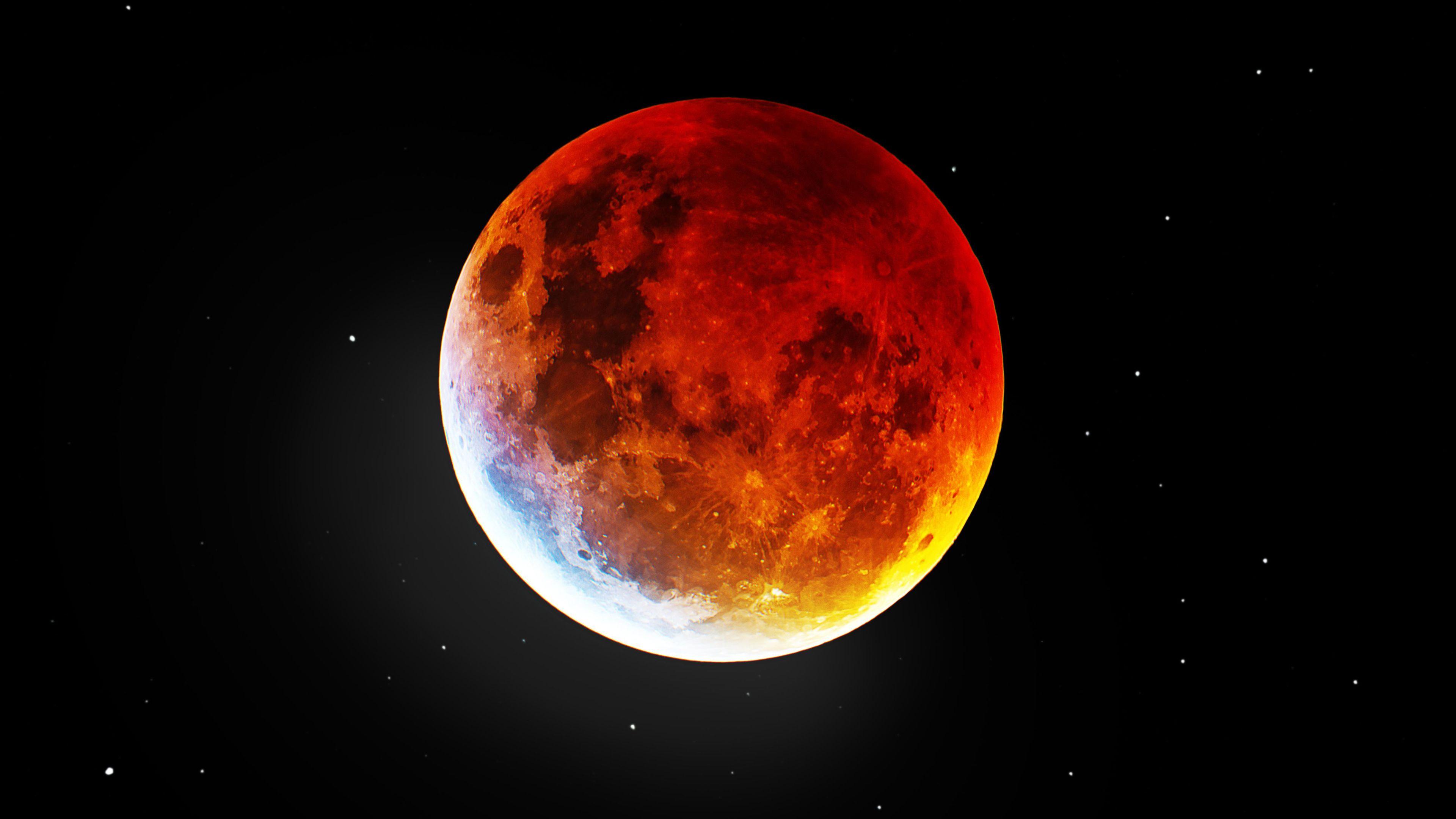 3840x2160 Blood Moon 4K 4K Wallpaper, HD Space 4K Wallpaper