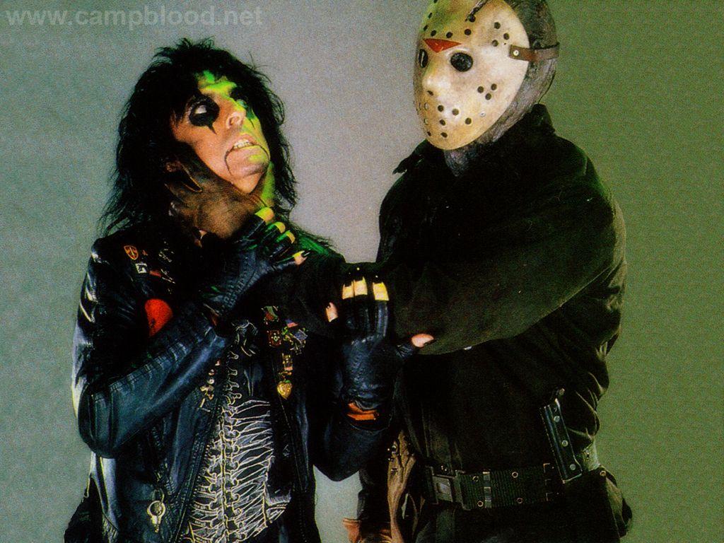 1024x768 Free download Horror Movies image Alice Cooper and Jason Voorhees