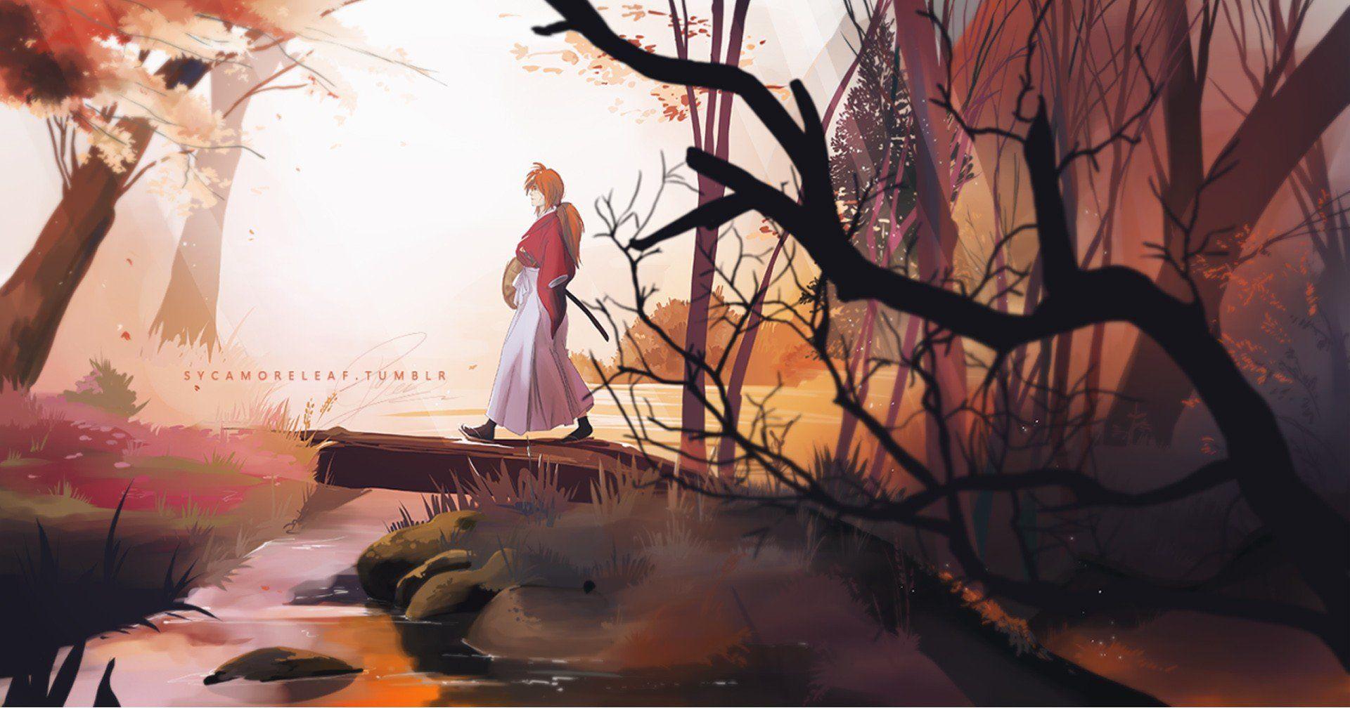 1920x1008 fantasy art, Rurouni Kenshin, Anime boys Wallpaper HD / Desktop and Mobile Background