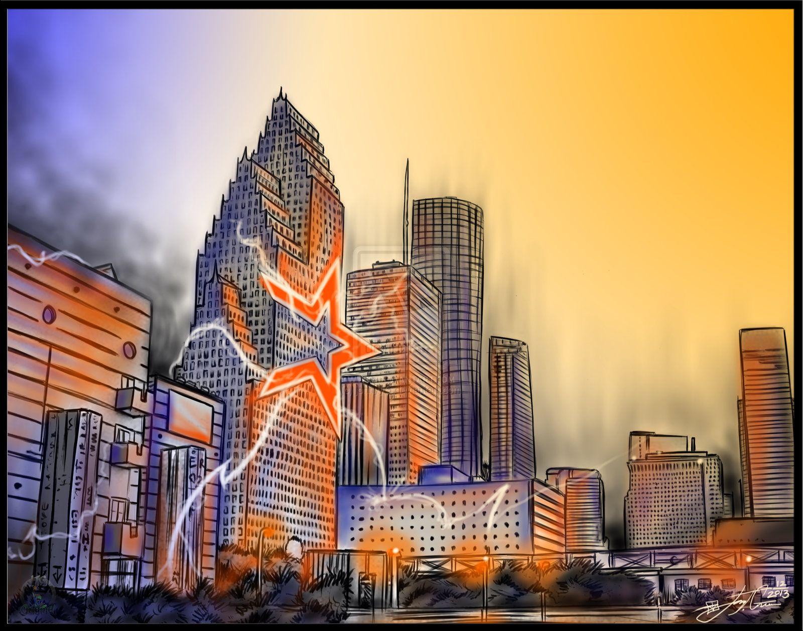 Houston Skyline Wallpapers - Top Free Houston Skyline Backgrounds ...