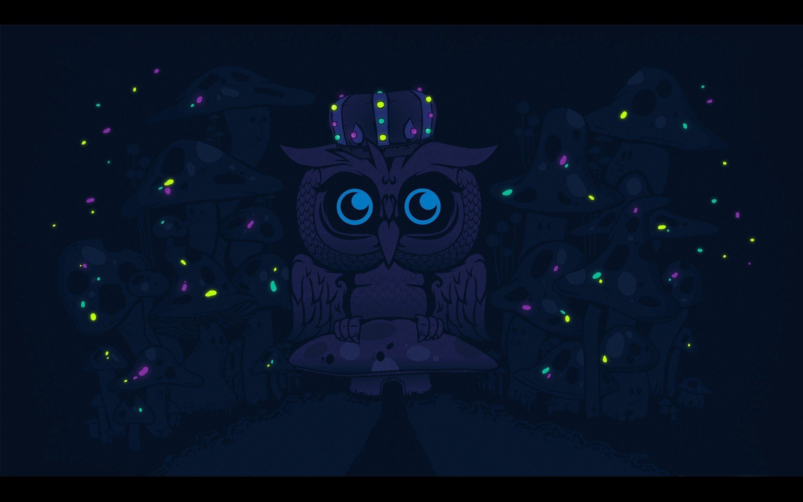 2560x1600 Imagine blue owls MacBook Air Wallpaper Download