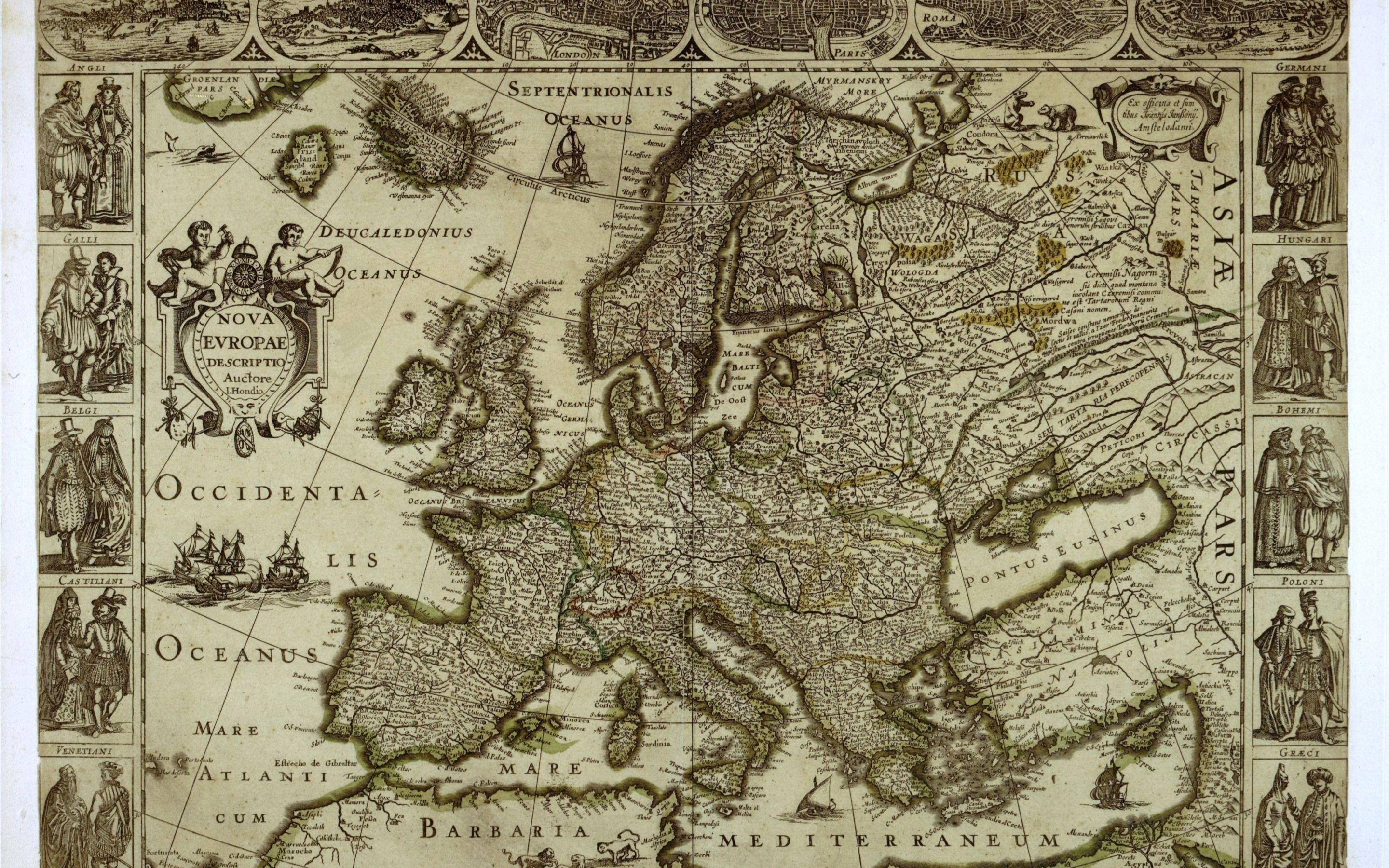 2880x1800 Map of Europe MacBook Air Wallpaper Download