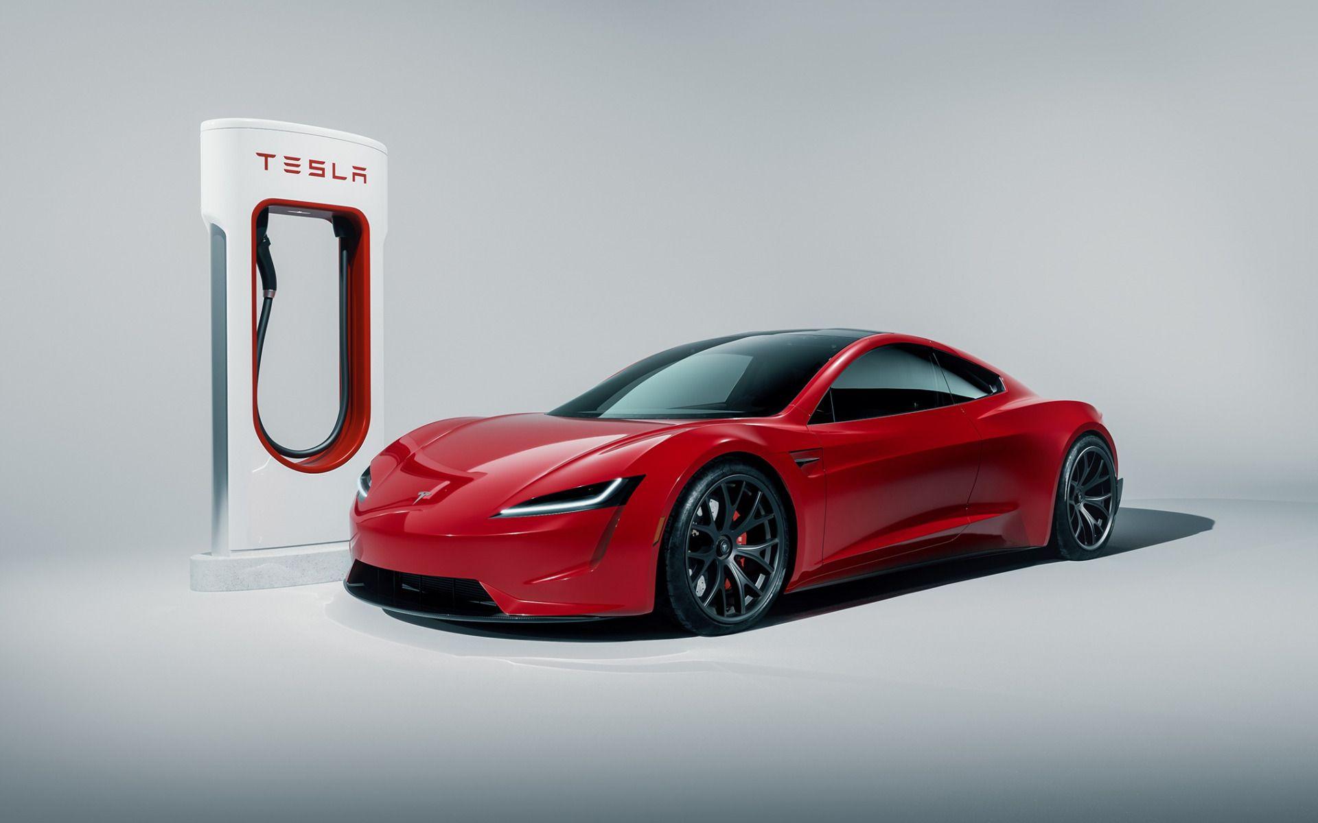 1920x1200 Download wallpaper Tesla Roadster, exterior, front view