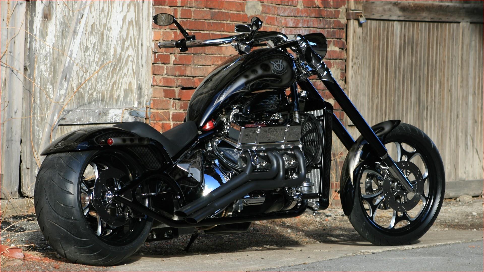 1920x1080 Auto draft awesome chopper engine v8 custom bike hot rods wallpaper