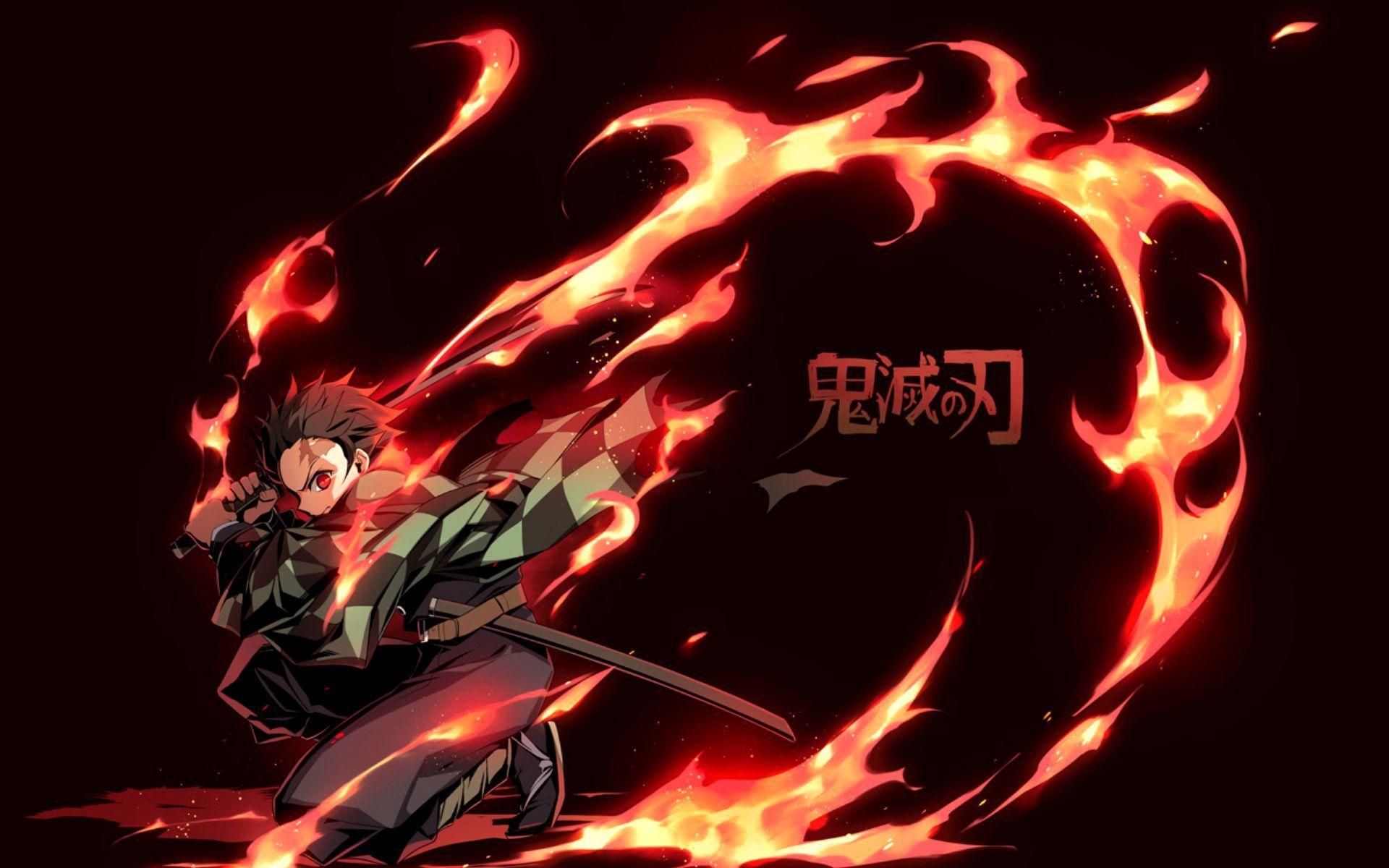 Demon Slayer Kimetsu no Yaiba Sabito With Background Of Shallow Trees And  Falling Red And Yellow Leaves HD Anime Wallpapers | HD Wallpapers | ID  #40044
