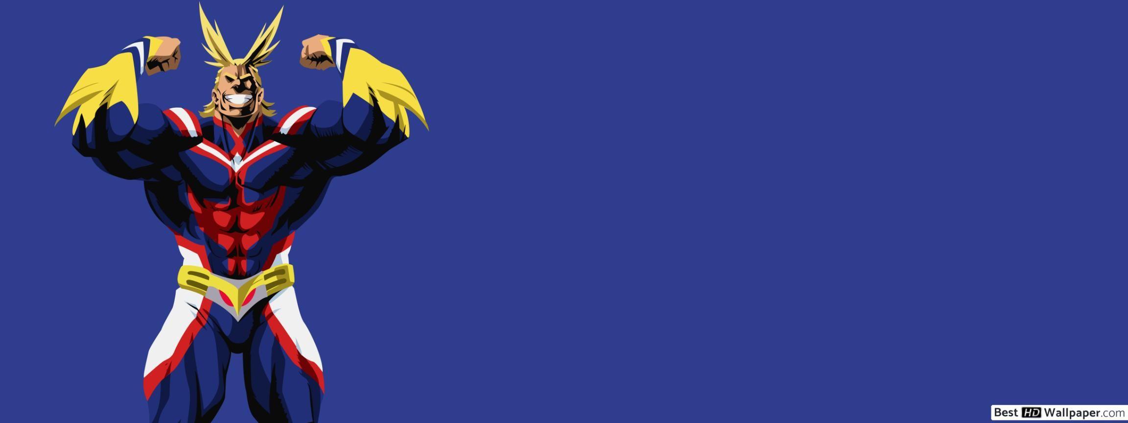 2304x864 My Hero Academia Might (Minimalist) HD wallpaper download
