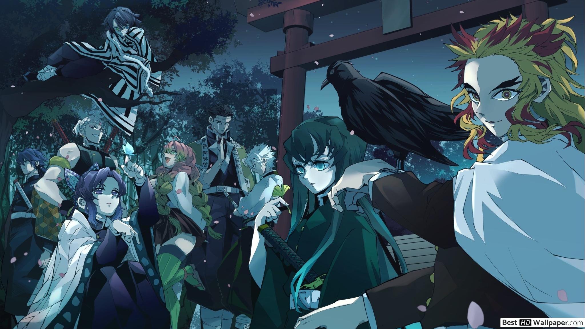 2048x1152 Nine Pillars From Demon Slayer HD wallpaper download