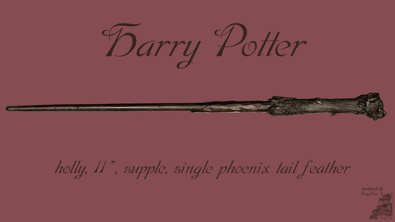 1366x768 Handmade by Lissy Lou: Harry Potter Wand Wallpaper set1