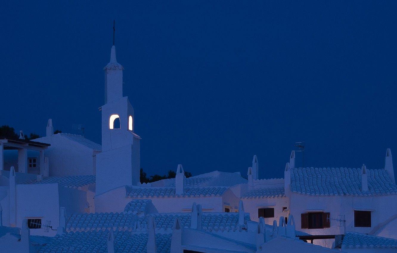 1332x850 Wallpaper roof, night, island, tower, home, Spain, Menorca image