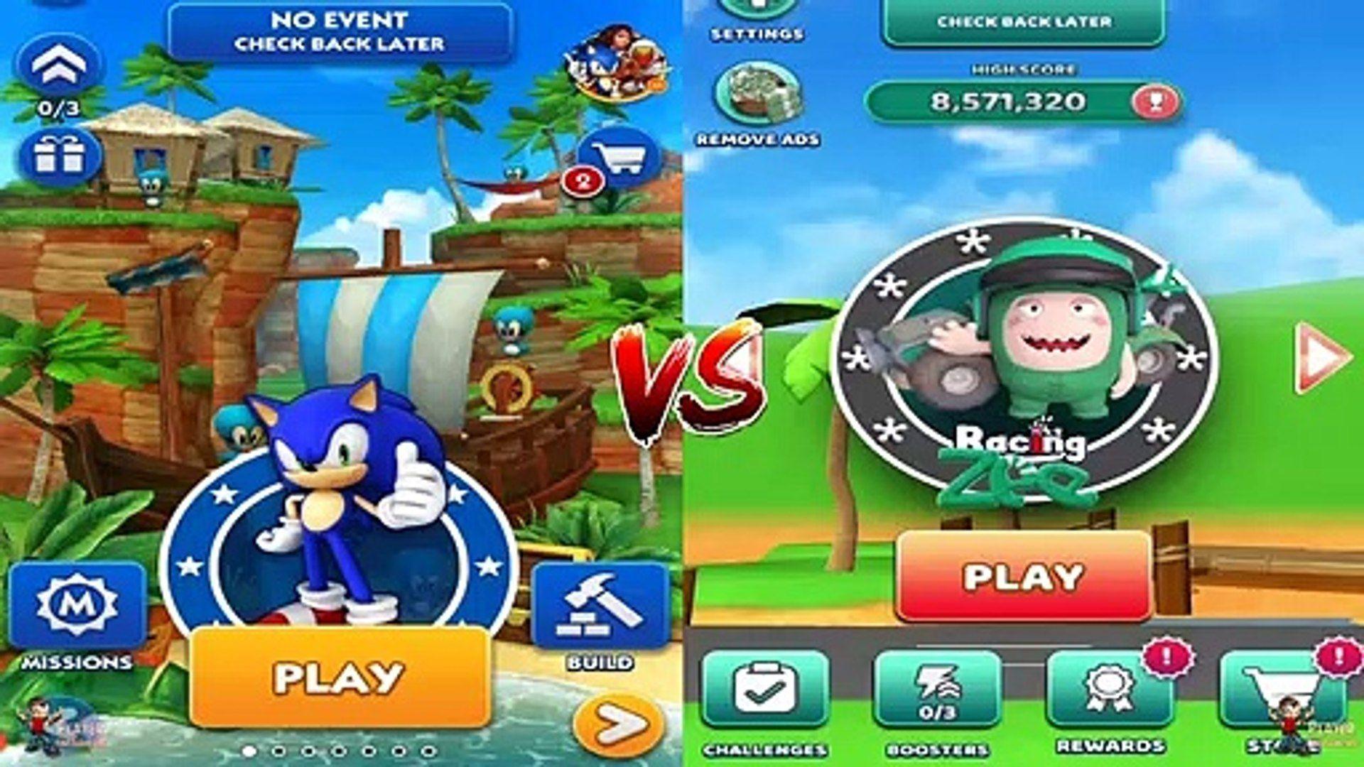 1920x1080 Sonic Dash Vs Oddbods Turbo Run & Racing Zee New Character Android IOS Gameplay