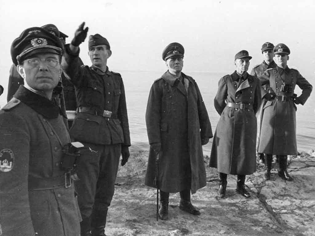 1024x768 WWII field marshal Erwin Rommel inspection 1944 Wehrmacht WW2