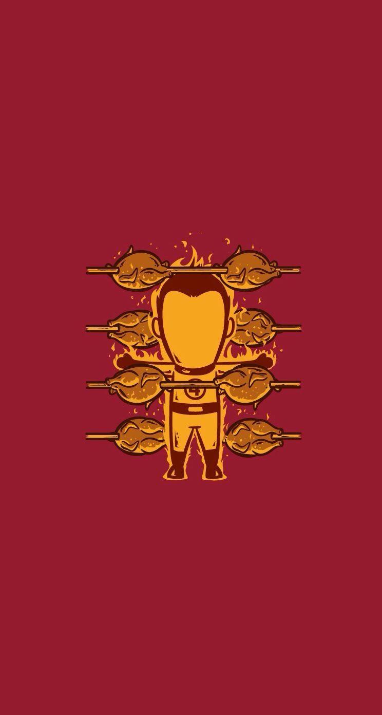744x1392 Human Torch Roast Chicken. Superhero, Human torch, Jobs
