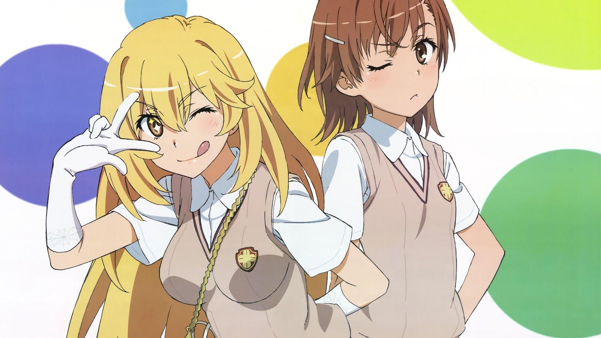 1920x1080 to aru kagaku no railgun, mikoto misaka, kuroko shirai